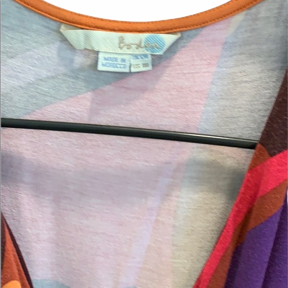 Boden Elena Geo Print Wrap Front Dress - Picture 9 of 11